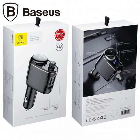 Автомобильный FM - трансмиттер Baseus Locomotive Bluetooth Автомобильный FM - трансмиттер Baseus Locomotive Bluetooth