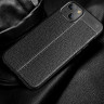 Чехол-накладка Litchi Grain для iPhone 13 (черный)