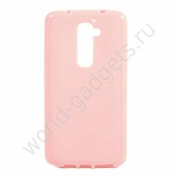 Мягкий пластиковый чехол для LG G2 (розовый)