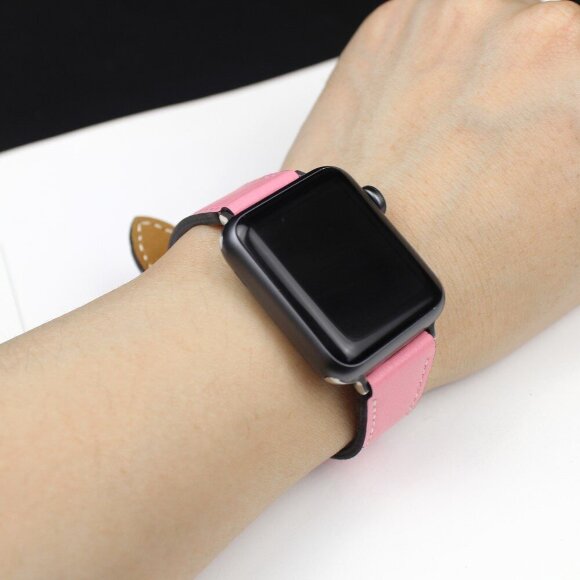 Кожаный ремешок для Apple Watch 42 и 44мм (розовый) Кожаный ремешок для Apple Watch 42 и 44мм (розовый)