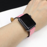Кожаный ремешок для Apple Watch 42 и 44мм (розовый)