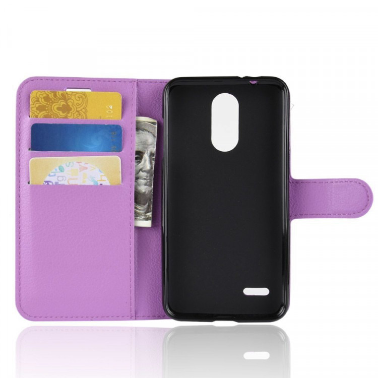 Чехол с визитницей для LG K8 (2018) / K9 (фиолетовый)