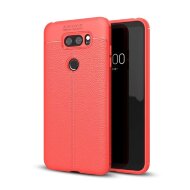 Чехол-накладка Litchi Grain для LG V30s (красный)