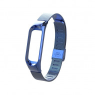 Сетчатый браслет с застежкой для Xiaomi Mi Band 3 (голубой)
