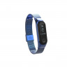 Сетчатый браслет с застежкой для Xiaomi Mi Band 3 (голубой)