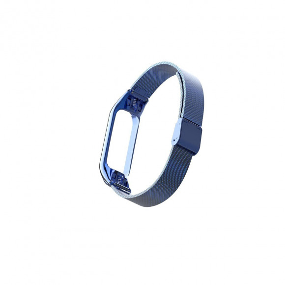 Сетчатый браслет с застежкой для Xiaomi Mi Band 3 (голубой)