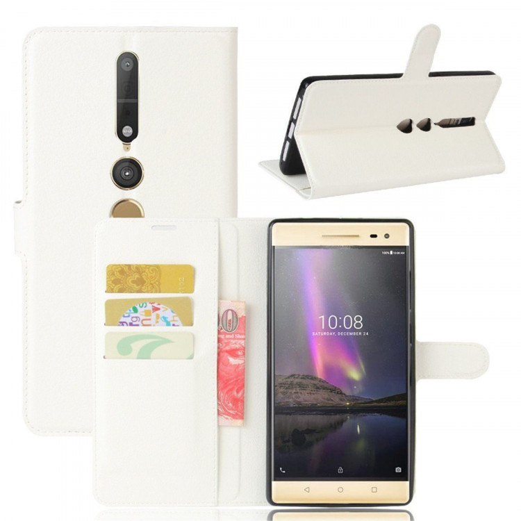 Чехол с визитницей для Lenovo Phab 2 Pro (белый)