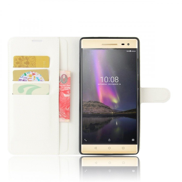 Чехол с визитницей для Lenovo Phab 2 Pro (белый)