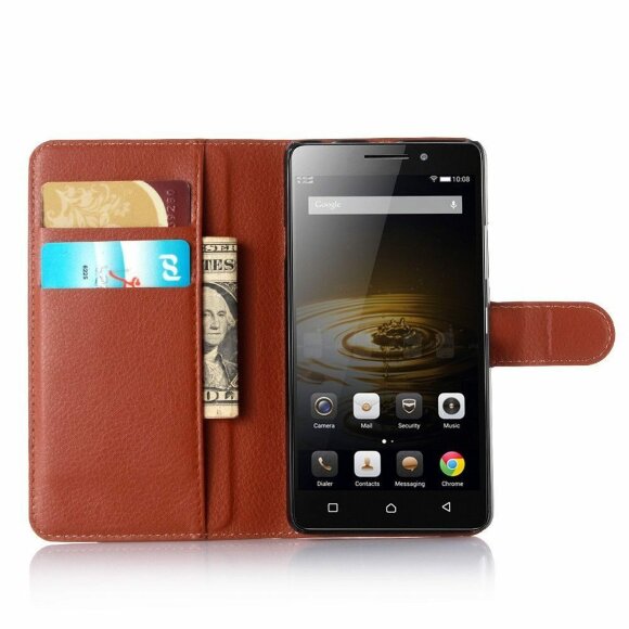 Чехол с визитницей для Lenovo Vibe P1m (коричневый)