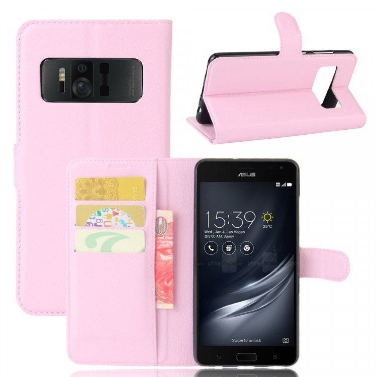 Чехол с визитницей для ASUS Zenfone AR ZS571KL (розовый)