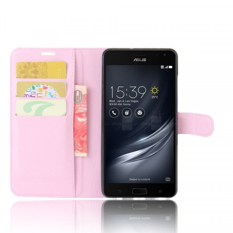 Чехол с визитницей для ASUS Zenfone AR ZS571KL (розовый)