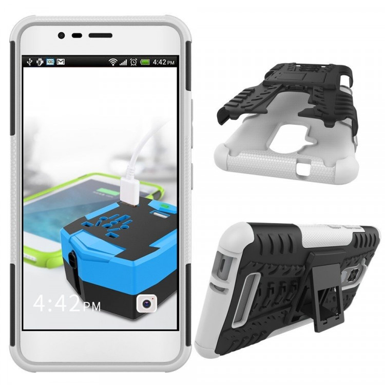 Чехол Hybrid Armor ASUS 3 Max ZC520TL (черный + белый)