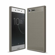 Чехол-накладка Carbon Fibre для Sony Xperia XZ Premium (серый) Чехол-накладка Carbon Fibre для Sony Xperia XZ Premium (серый)