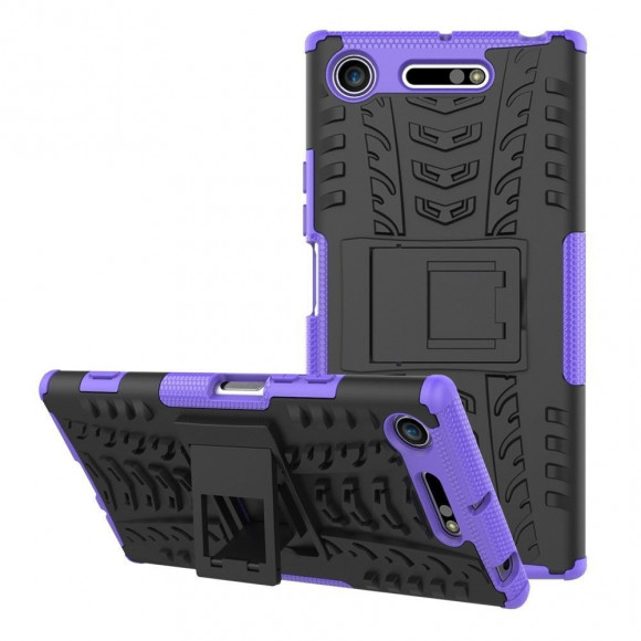 Чехол Hybrid Armor для Sony Xperia XZ1 (черный + фиолетовый) Чехол Hybrid Armor для Sony Xperia XZ1 (черный + фиолетовый)