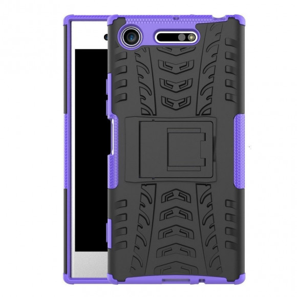Чехол Hybrid Armor для Sony Xperia XZ1 (черный + фиолетовый) Чехол Hybrid Armor для Sony Xperia XZ1 (черный + фиолетовый)