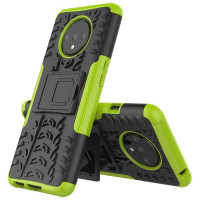 Чехол Hybrid Armor для OnePlus 7T (черный + зеленый)