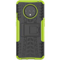 Чехол Hybrid Armor для OnePlus 7T (черный + зеленый)