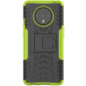 Чехол Hybrid Armor для OnePlus 7T (черный + зеленый)