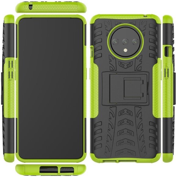 Чехол Hybrid Armor для OnePlus 7T (черный + зеленый) Чехол Hybrid Armor для OnePlus 7T (черный + зеленый)