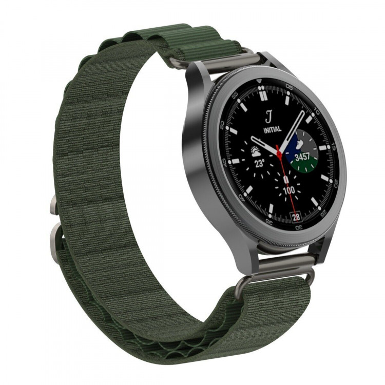 Ремешок Альпийская петля для часов 22мм (темно-зеленый)