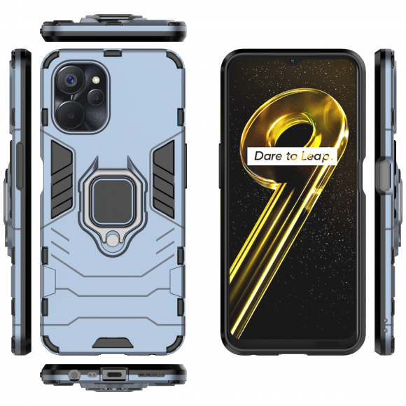 Чехол Armor Ring Holder для Realme 9i, OPPO A36, OPPO A76 (темно-синий) Чехол Armor Ring Holder для Realme 9i, OPPO A36, OPPO A76 (темно-синий)