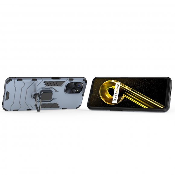 Чехол Armor Ring Holder для Realme 9i, OPPO A36, OPPO A76 (темно-синий) Чехол Armor Ring Holder для Realme 9i, OPPO A36, OPPO A76 (темно-синий)