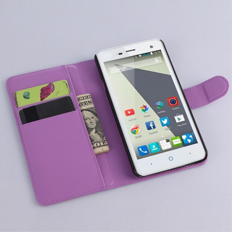 Чехол с визитницей для ZTE Blade L3 (фиолетовый)