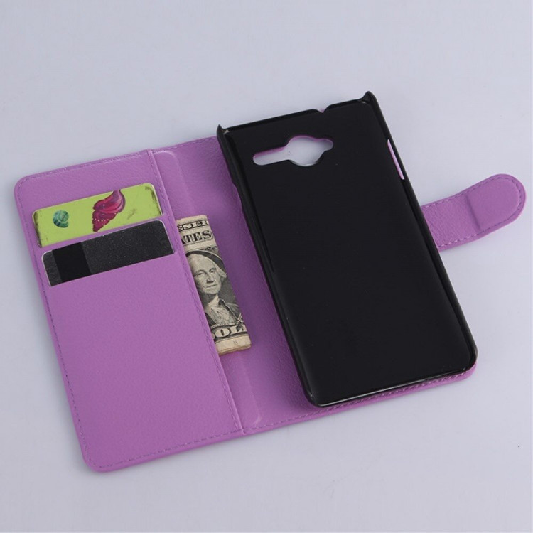 Чехол с визитницей для ZTE Blade L3 (фиолетовый)