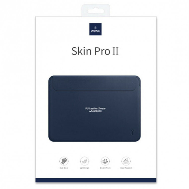 Чехол кожаный WiWU для MacBook Air 13 A1369, A1466 (черный)