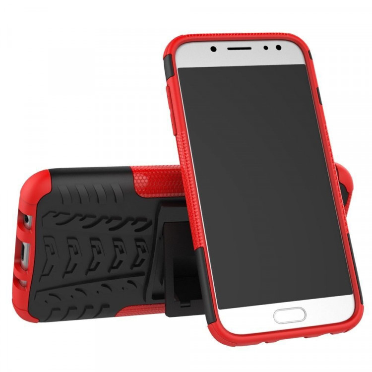 Чехол Hybrid Armor для Samsung Galaxy J5 2017 (черный + красный)