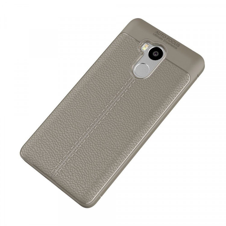 Чехол-накладка Litchi Grain для Xiaomi Redmi 4 Pro / 4 Prime (серый)