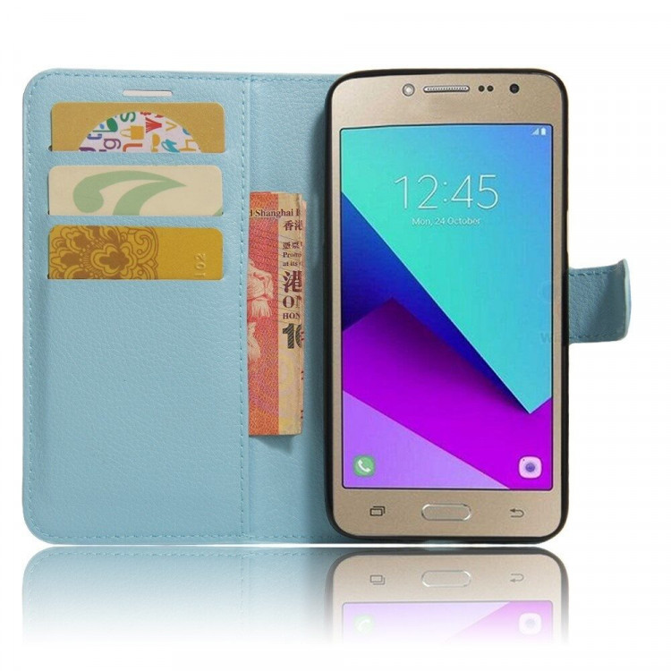 Чехол с визитницей для Samsung Galaxy J2 Prime SM-G532F (голубой)
