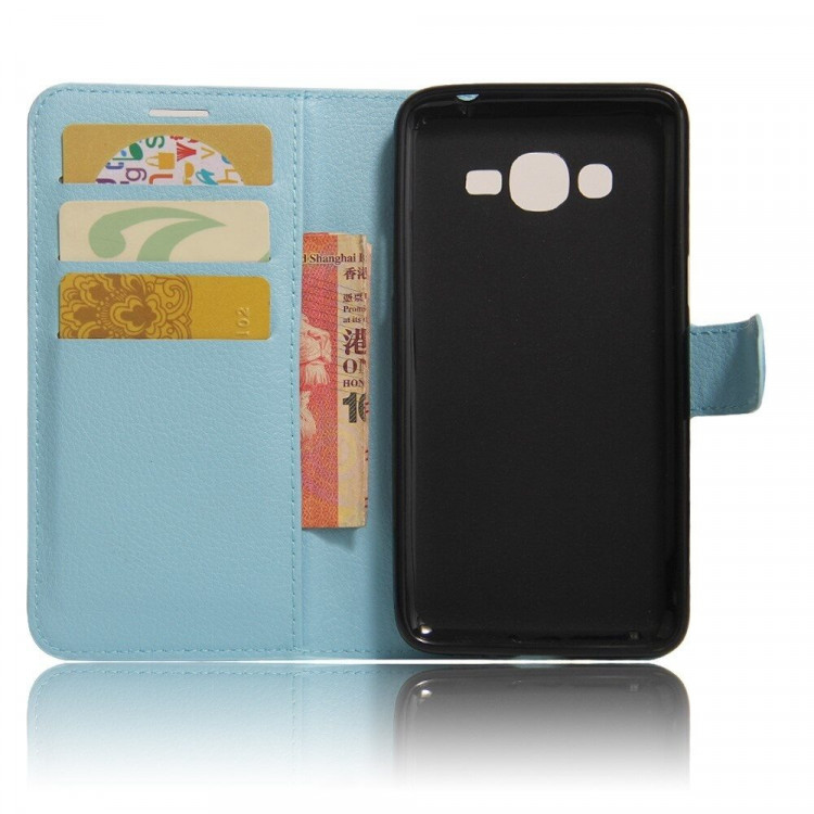 Чехол с визитницей для Samsung Galaxy J2 Prime SM-G532F (голубой)