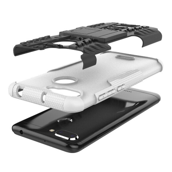 Чехол Hybrid Armor для Xiaomi Redmi 6 (черный + белый)