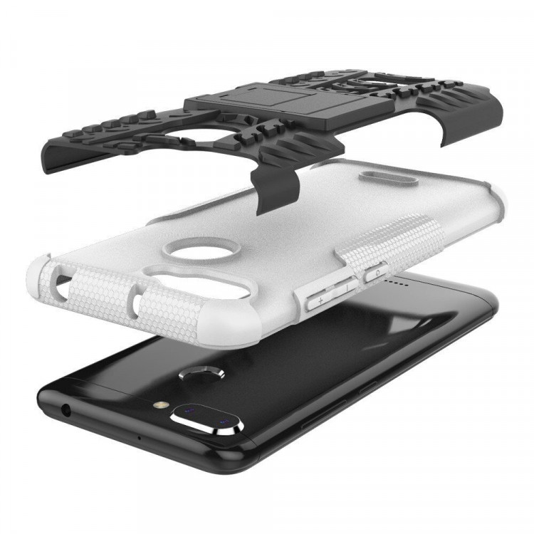 Чехол Hybrid Armor для Xiaomi Redmi 6 (черный + белый)