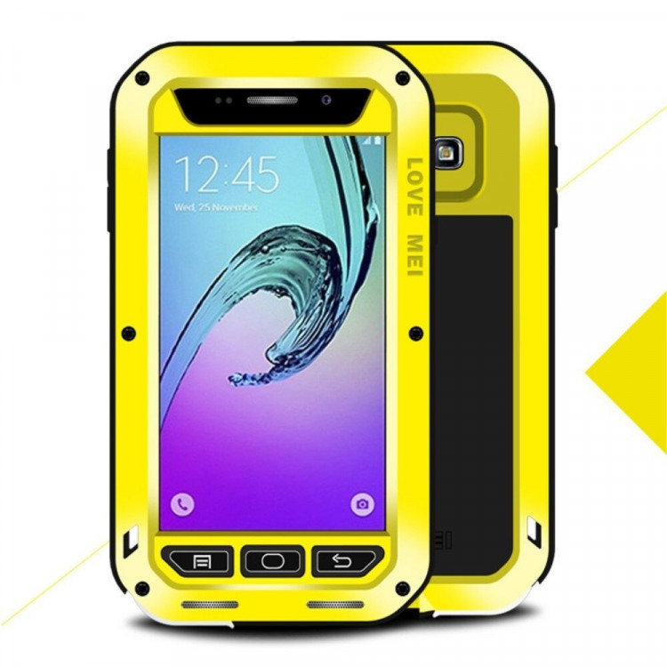 Гибридный чехол LOVE MEI для Samsung Galaxy A3 (2016) SM-A310F (желтый)