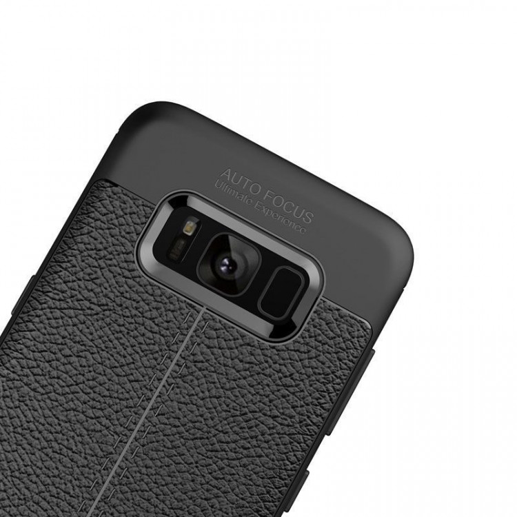 Чехол-накладка Litchi Grain для Samsung Galaxy S8 (черный)