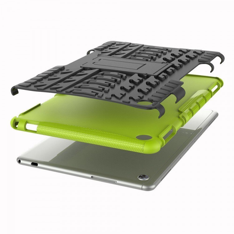 Чехол Hybrid Armor для Huawei MediaPad M5 lite 10 (черный + зеленый)