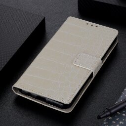 Чехол Crocodile Texture для Samsung Galaxy A30 / Galaxy A20 (белый)