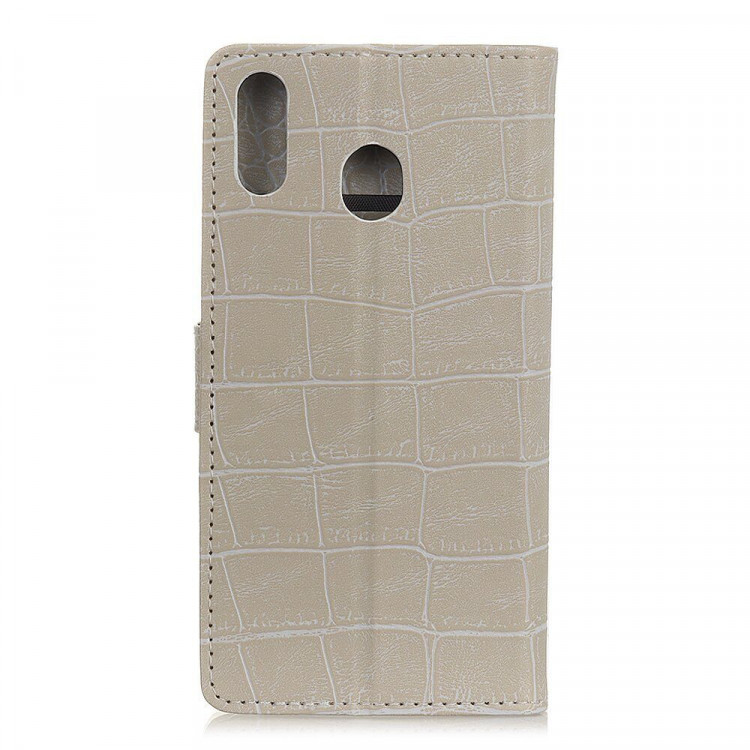 Чехол Crocodile Texture для Samsung Galaxy A30 / Galaxy A20 (белый)