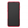Чехол Hybrid Armor для Samsung Galaxy S10+ (Plus) (черный + розовый)