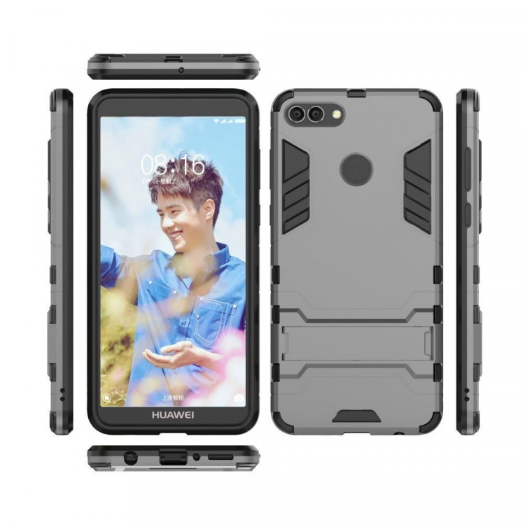 Чехол Duty Armor для Huawei Y9 (2018) / Enjoy 8 Plus  (серый)