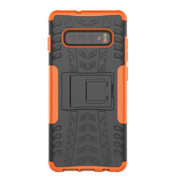 Чехол Hybrid Armor для Samsung Galaxy S10 (черный + оранжевый) Чехол Hybrid Armor для Samsung Galaxy S10 (черный + оранжевый)