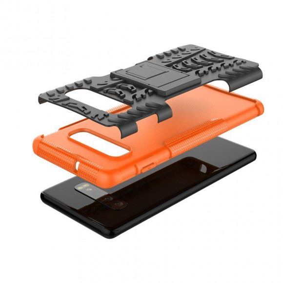 Чехол Hybrid Armor для Samsung Galaxy S10 (черный + оранжевый) Чехол Hybrid Armor для Samsung Galaxy S10 (черный + оранжевый)