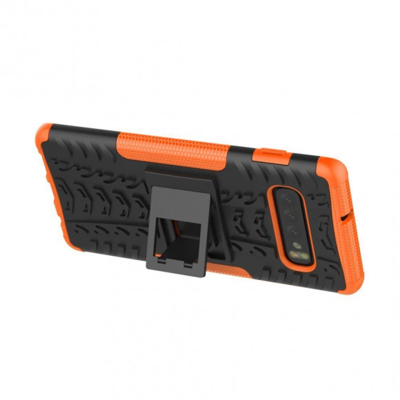 Чехол Hybrid Armor для Samsung Galaxy S10 (черный + оранжевый) Чехол Hybrid Armor для Samsung Galaxy S10 (черный + оранжевый)