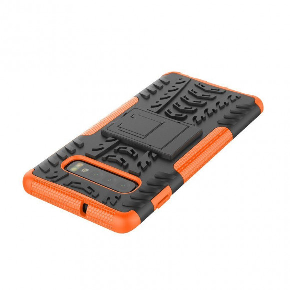 Чехол Hybrid Armor для Samsung Galaxy S10 (черный + оранжевый) Чехол Hybrid Armor для Samsung Galaxy S10 (черный + оранжевый)
