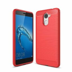 Чехол-накладка Carbon Fibre для Huawei Enjoy 7 Plus (красный)