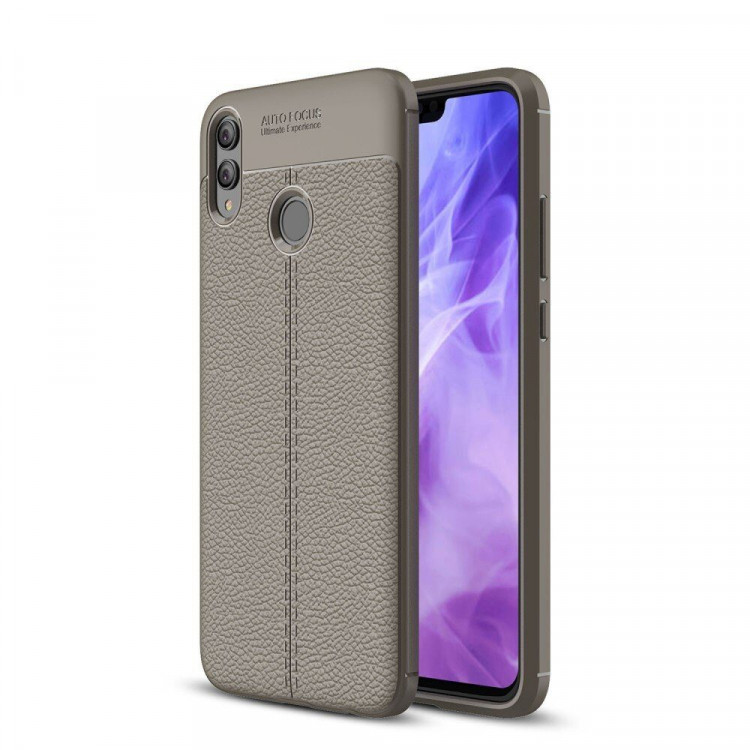 Чехол-накладка Litchi Grain для Huawei Honor 8X (серый)