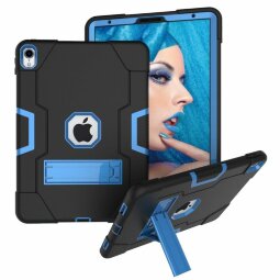 Гибридный TPU чехол для Apple iPad Pro 11 (2018) / iPad Air 4 / iPad Air (2020) (черный + голубой)