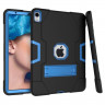 Гибридный TPU чехол для Apple iPad Pro 11 (2018) / iPad Air 4 / iPad Air (2020) (черный + голубой)